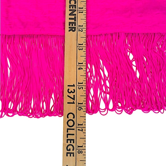 Lilly Pulitzer Neem Berry Sangria Strappy Fringe Textured Tank Top Blouse L EUC! - Picture 10 of 15